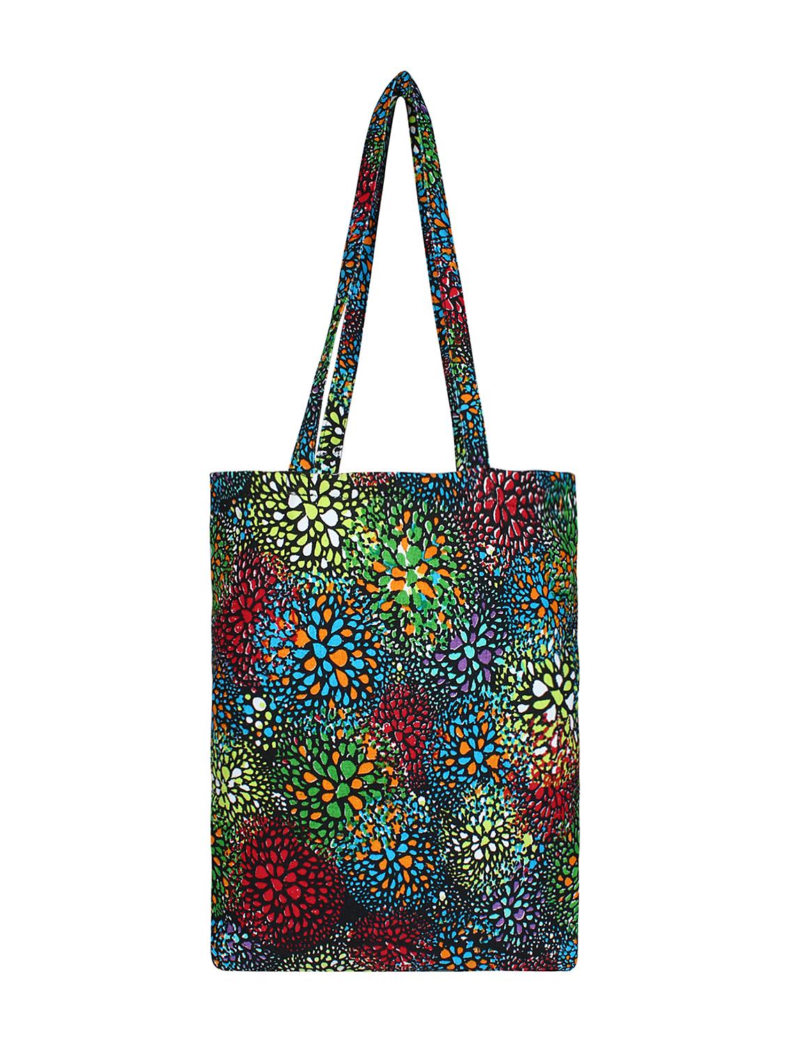 multi colored canvas printed shopping bag - 16644297 - Zoom Image - 2