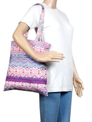purple canvas printed shopping bag - 16644304 - Standard Image - 5