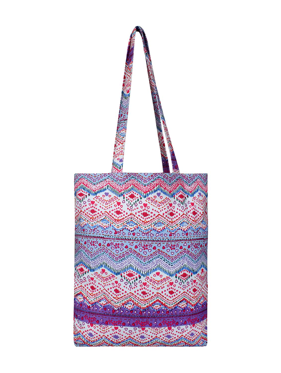 purple canvas printed shopping bag - 16644304 - Zoom Image - 2