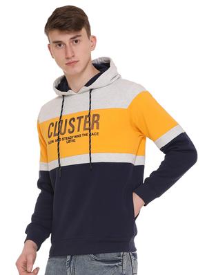 navy blue printed color block sweatshirt - 16644688 - Standard Image - 2