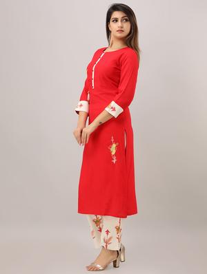 embroidered kurta set - 16644739 - Standard Image - 2