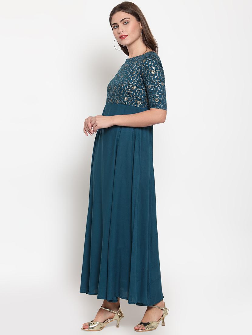 fit & flare ethnic dress - 16645028 - Zoom Image - 2
