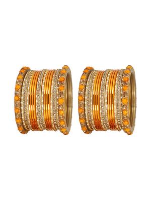 yellow gold tone brass bangles - 16645044 - Standard Image - 2