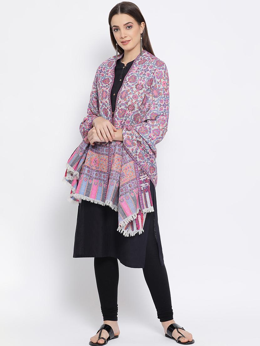 floral wool shawl - 16645171 - Zoom Image - 2