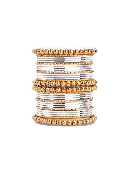 silver gold tone metal bangles - 16645422 - Standard Image - 1