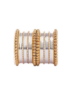 silver gold tone metal bangles - 16645422 - Standard Image - 2
