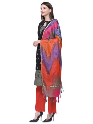ethnic motif suit unstitched suit - 16645428 - Standard Image - 2