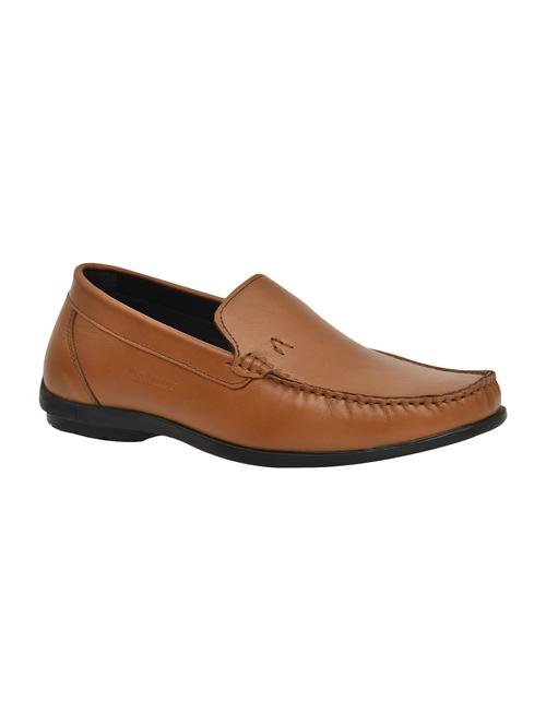 tan leather slip on loafers - 16645435 - Standard Image - 1