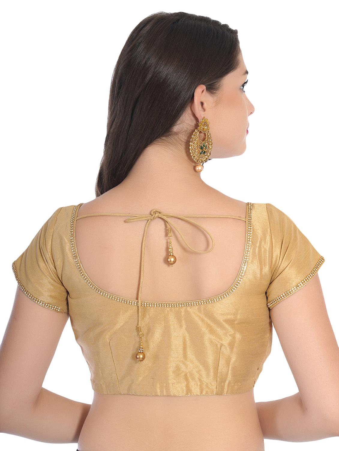 back detail solid blouse - 16645499 - Zoom Image - 2