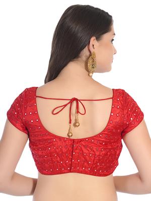 mirror work embroidered blouse - 16645500 - Standard Image - 2
