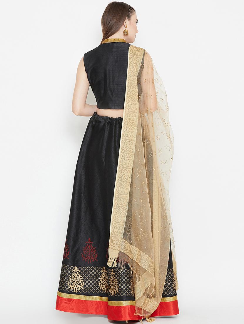 block print a-line lehenga - 16645504 - Zoom Image - 2