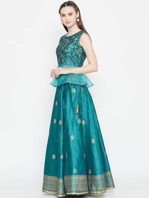 block print a-line lehenga - 16645506 - Standard Image - 2