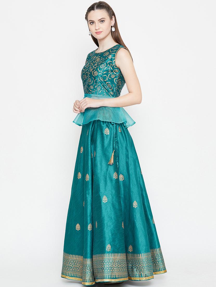 block print a-line lehenga - 16645506 - Zoom Image - 2