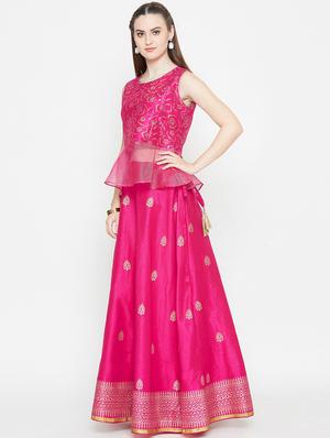 block print a-line lehenga - 16645507 - Standard Image - 2