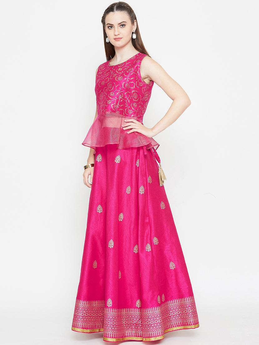 block print a-line lehenga - 16645507 - Zoom Image - 2