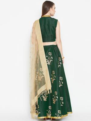 block print a-line lehenga - 16645508 - Standard Image - 2
