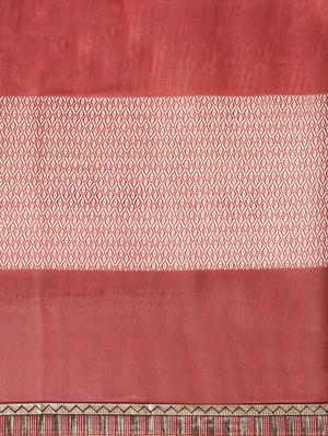geometric printed saree with blouse - 16645612 - Standard Image - 5