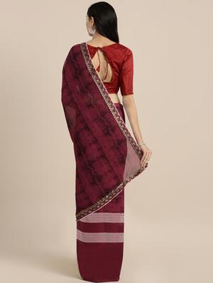 shibori printed saree with blouse - 16645614 - Standard Image - 2