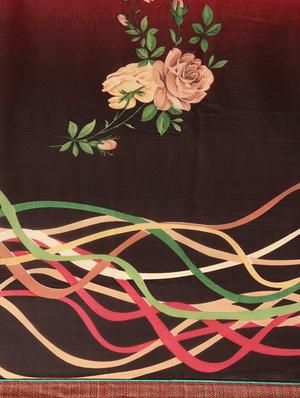 floral printed saree with blouse - 16645623 - Standard Image - 5