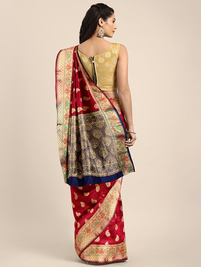 zari banarasi saree with blouse - 16645645 - Zoom Image - 2
