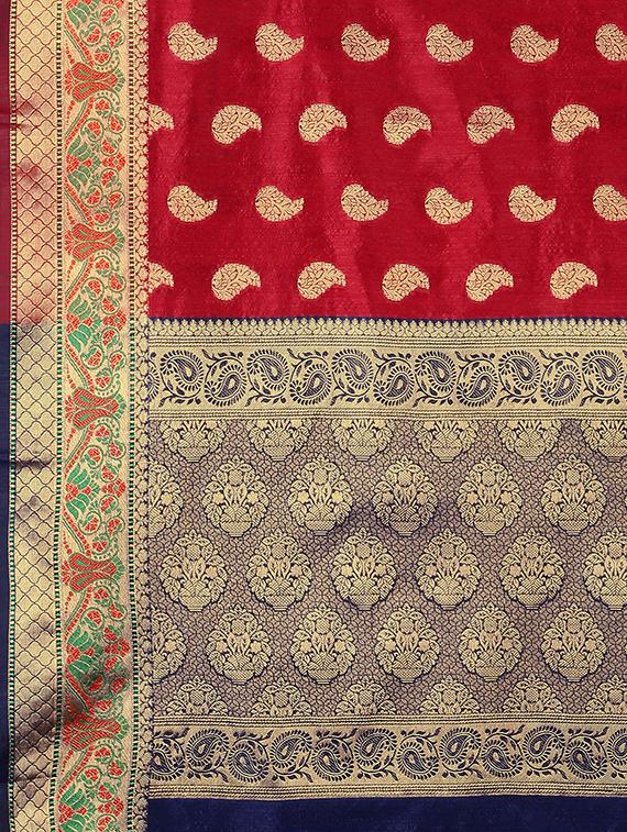 zari banarasi saree with blouse - 16645645 - Zoom Image - 5
