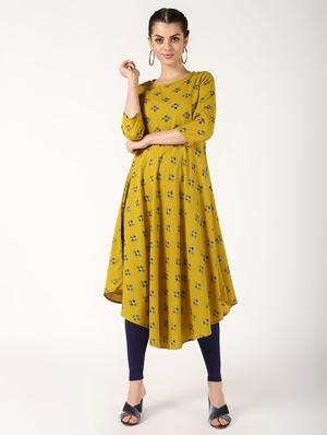 asymmetric printed kurta - 16645649 - Standard Image - 2