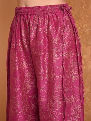 gold printed kurta skirt with dupatta set - 16645780 - Standard Image - 5