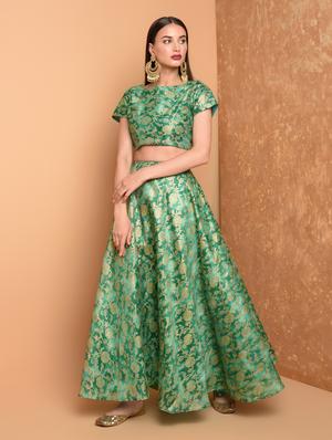 floral flared skirt with top set - 16645787 - Standard Image - 2