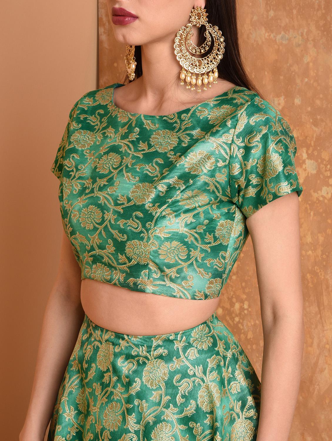 floral flared skirt with top set - 16645787 - Zoom Image - 5