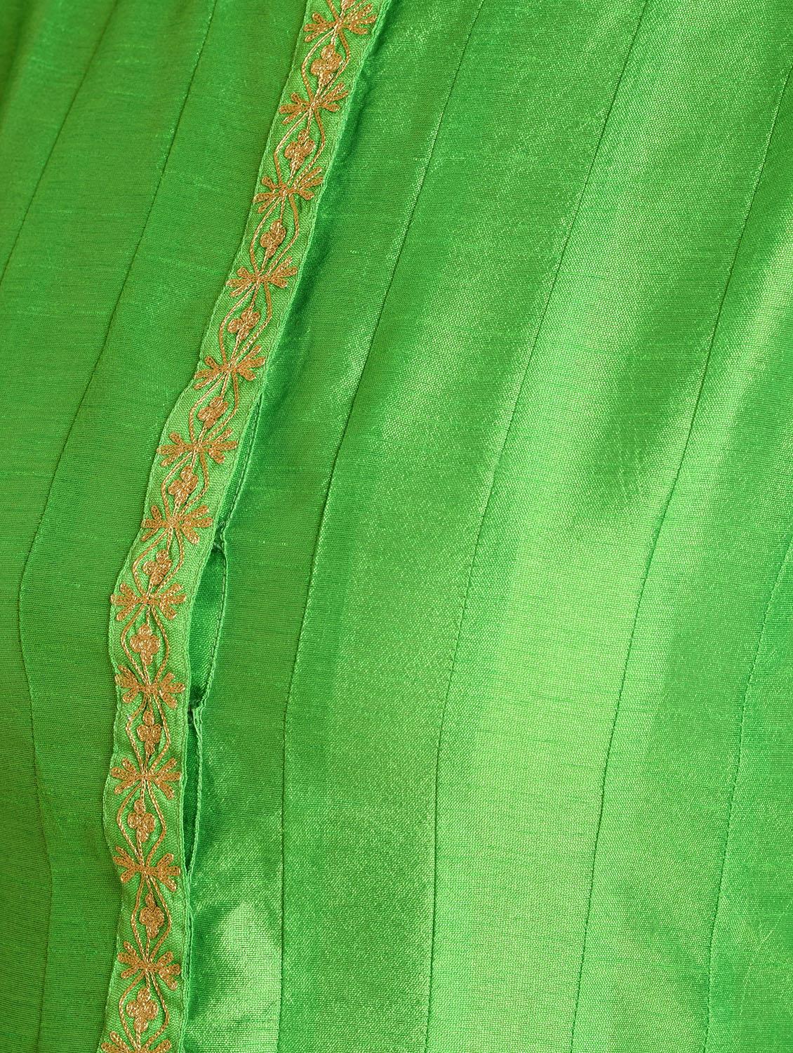 embroidered solid kurta with pant set - 16645790 - Zoom Image - 5