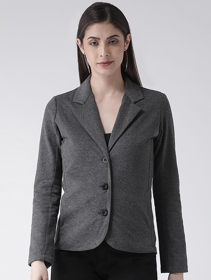 lapel neck solid jacket - 16645810 - Zoom Image - 2