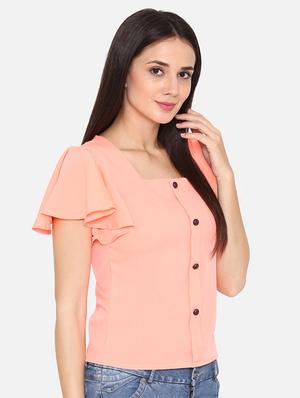 square neck bell sleeved top - 16645879 - Standard Image - 2