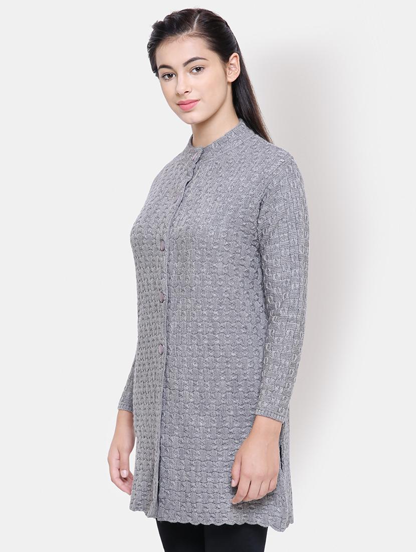 long sleeved woolen cardigan - 16645919 - Zoom Image - 2