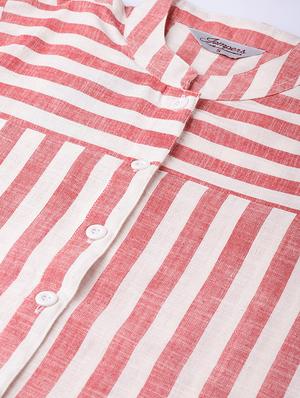 striped straight kurta - 16645933 - Standard Image - 5