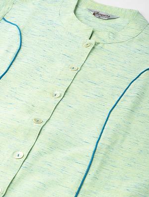 contrast straight kurta - 16645939 - Standard Image - 5