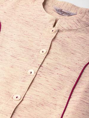 contrast piping straight kurta - 16645940 - Standard Image - 5