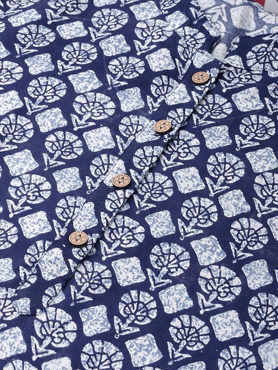 indigo straight kurta - 16645968 - Zoom Image - 5