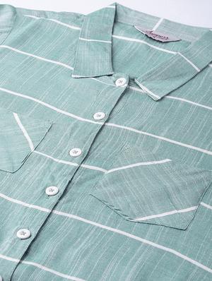 striped straight kurta - 16645970 - Standard Image - 5