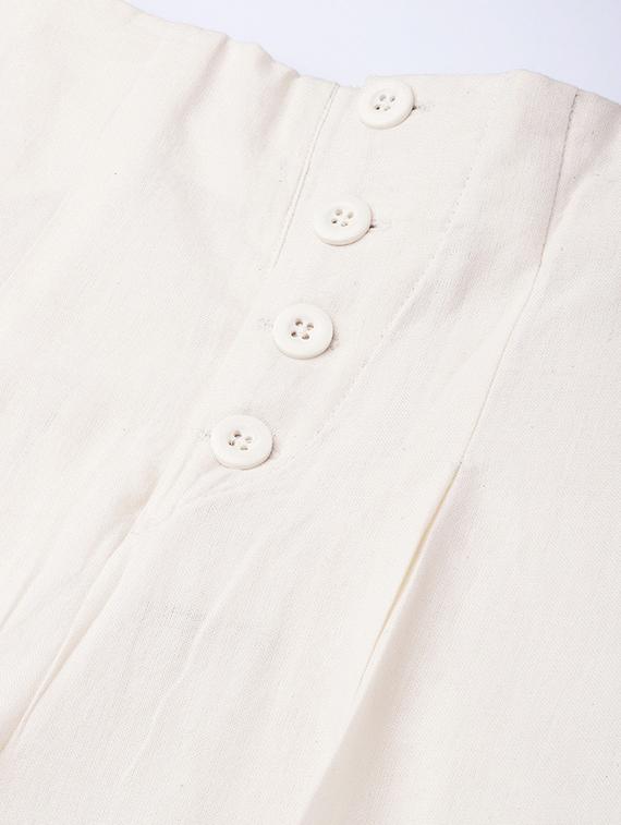 high rise button detail palazzo - 16646096 - Zoom Image - 5