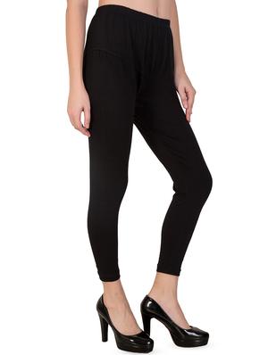black solid churidar - 16646223 - Standard Image - 2