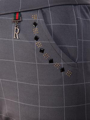 high rise embellished straight trouser - 16646443 - Standard Image - 5
