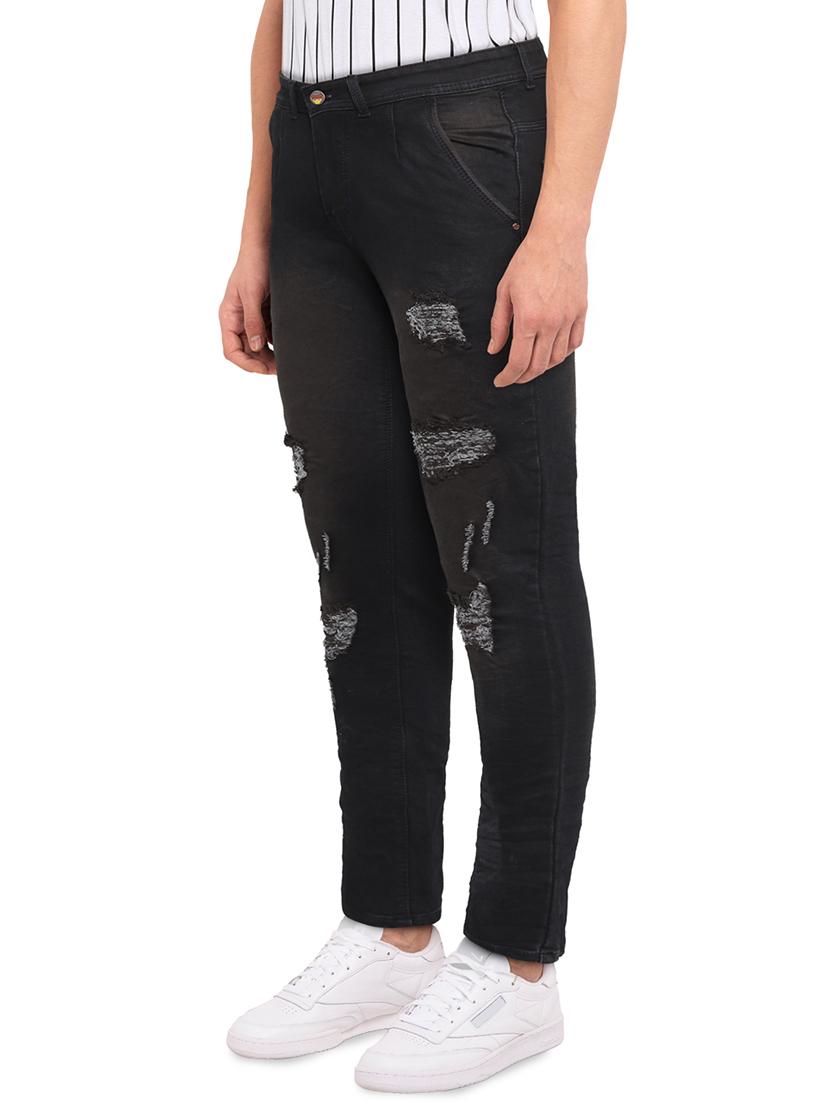 brown light washed distressed denim jeans - 16646854 - Zoom Image - 2