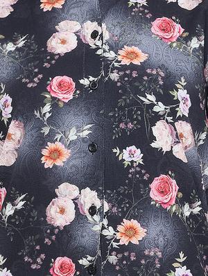 mandarin neck floral shirt - 16646866 - Standard Image - 5
