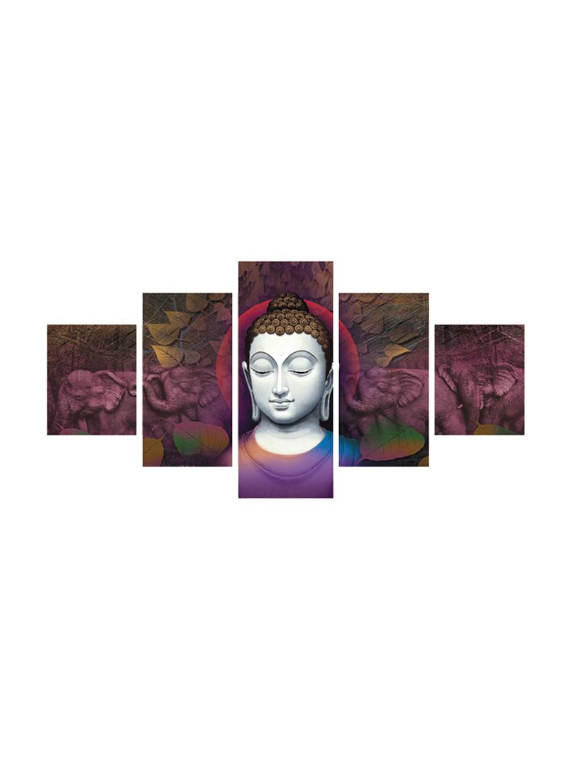lord buddha premium canvas painting set of 5 - 16648111 - Zoom Image - 2