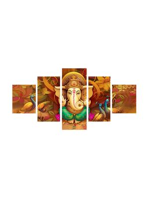 lord ganesha premium canvas painting set of 5 - 16648139 - Standard Image - 2