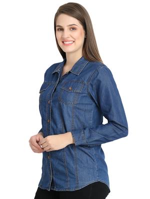 long sleeved denim shirt - 16648668 - Standard Image - 2