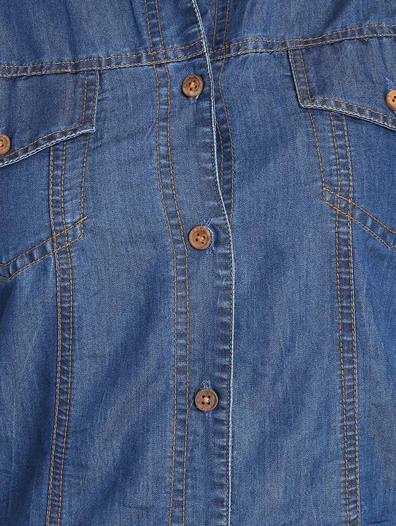 long sleeved denim shirt - 16648668 - Zoom Image - 5
