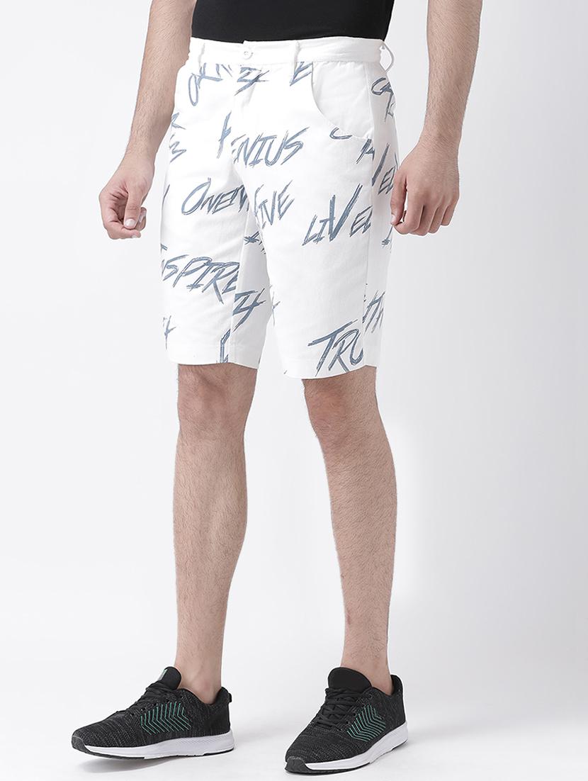 white typographic print bermuda shorts - 16648810 - Zoom Image - 2