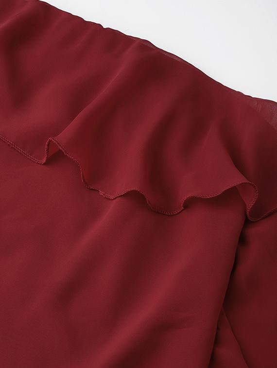 off shoulder ruffled a-line dress - 16649226 - Zoom Image - 5