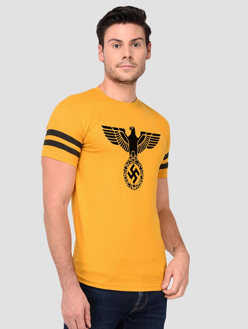 yellow chest print t-shirt - 16649310 - Zoom Image - 2